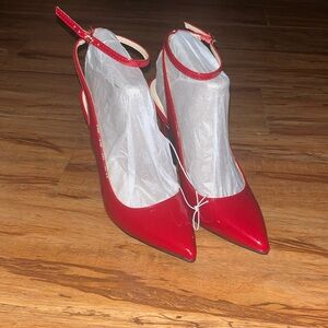 Nine West strappy pointed toe heels